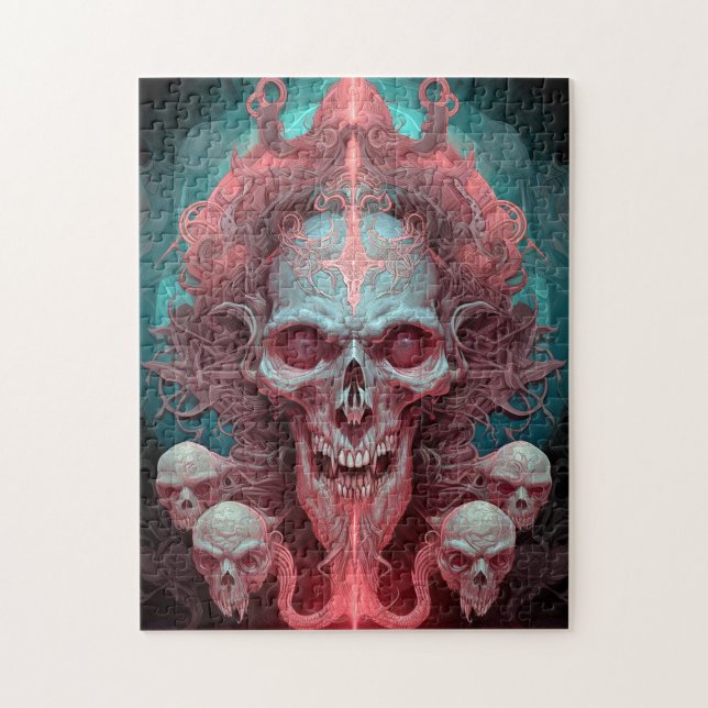 Puzzle Surreal Skull Gothique Horror Art (Vertical)