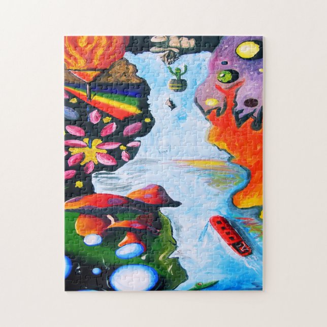 Puzzle Surrealistic Fantasy Mushroom Wonderland (Vertical)