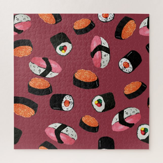Puzzle Sushi Onigiri Rolls : Illustration transparente (Vertical)