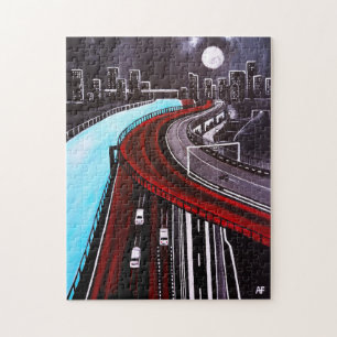 Puzzle Suspendu au-dessus du Blue Painting d'Alfred Fox