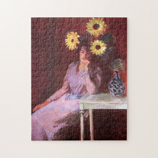 Puzzle Suzanne Hoschedé avec Sunflowers Monet Art (Vertical)