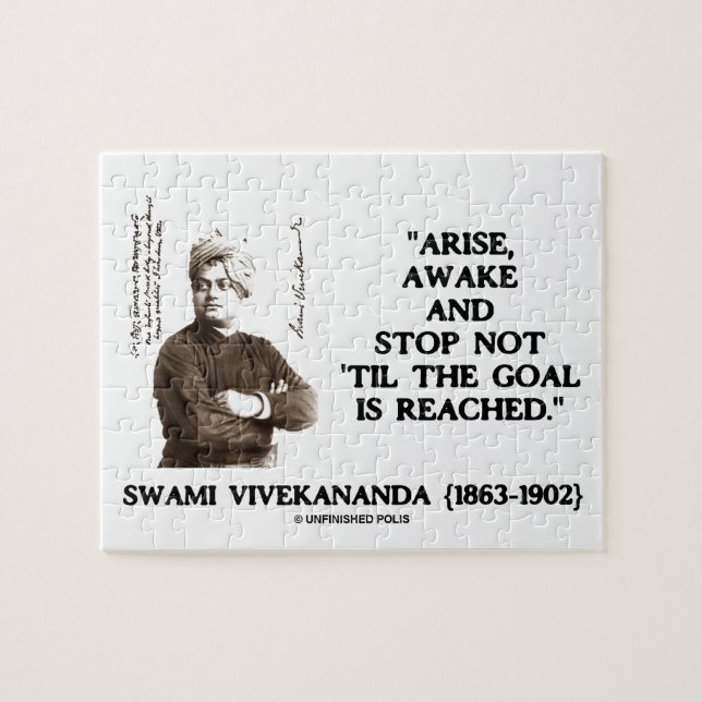 Puzzle Swami Vivekananda Arise Awake Stop Not 'Til Goal (Horizontal)