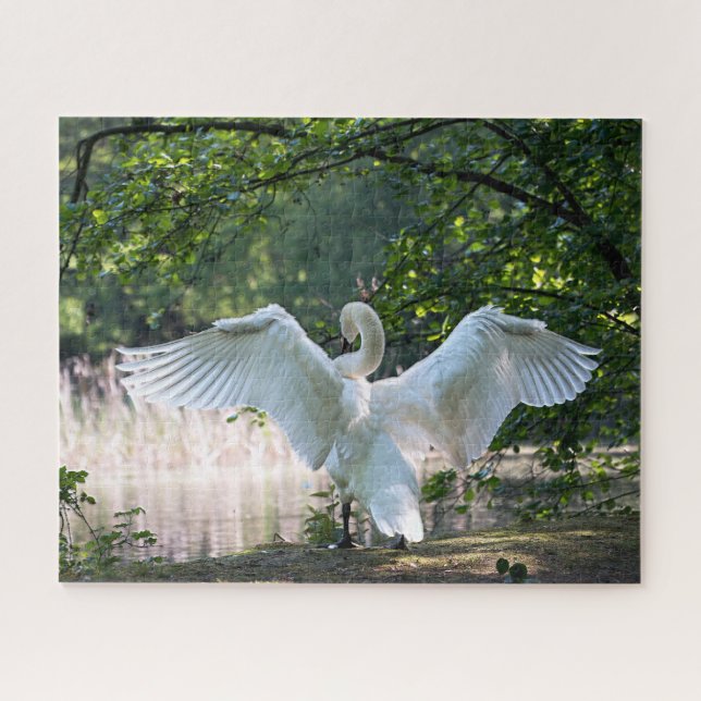 Puzzle Swan avec ailes étalées (Horizontal)
