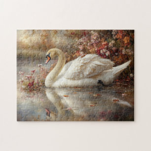 Puzzle Swan Pastel Autumn Foliage Peinture