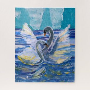 Puzzle Swans "Art by Kids"