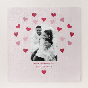 Puzzle Sweet Rose et Coeur Rouge Motif de la photo Valent