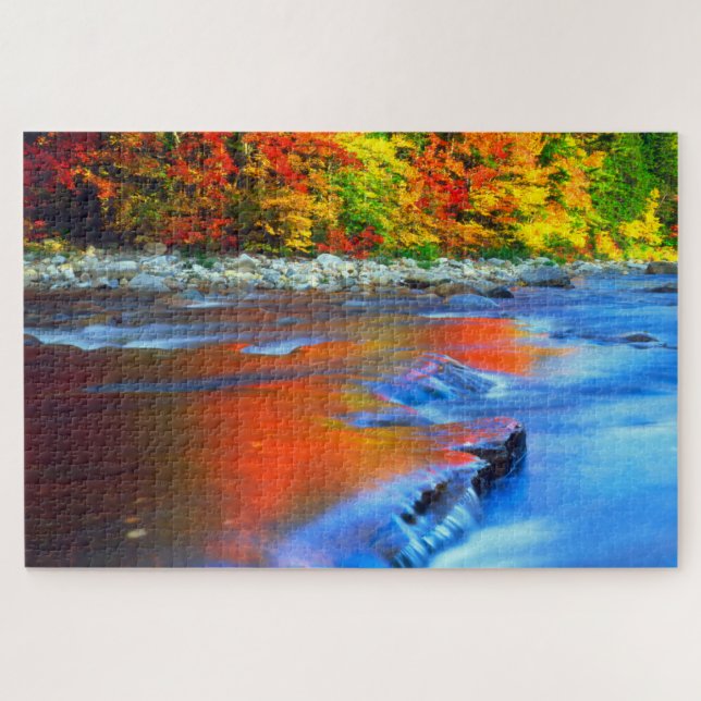 Puzzle Swift River reflecting autumn colors (Horizontal)