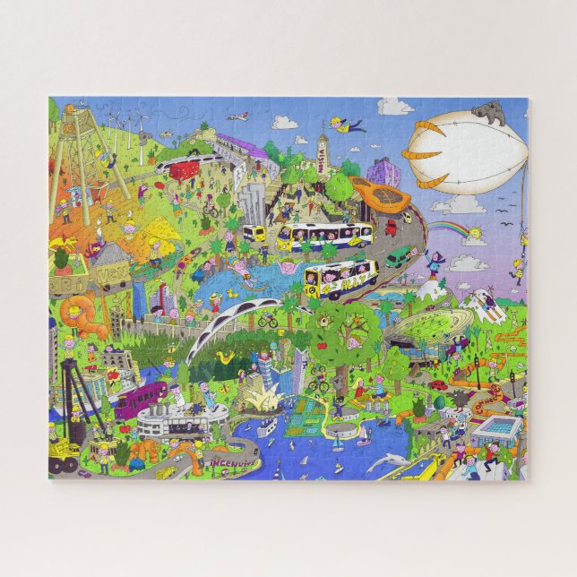 Puzzle Sydney Australia Outback City Park Architecture, (Horizontal)