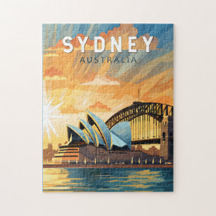 Puzzle Sydney Australia Travel Art Vintage
