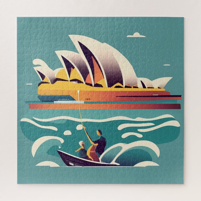 Puzzle Sydney Opera House Australie peinture souvenir (Vertical)