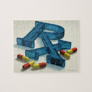 Puzzle Symbole 3D RX avec capsules
