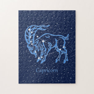 Puzzle Symbole Capricorne Constellation et Zodiaque avec