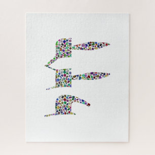 Puzzle Symbole Chai réalisé avec des pierres précieuses d