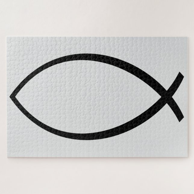 Puzzle Symbole Christian Fish (Ichthys) (Horizontal)