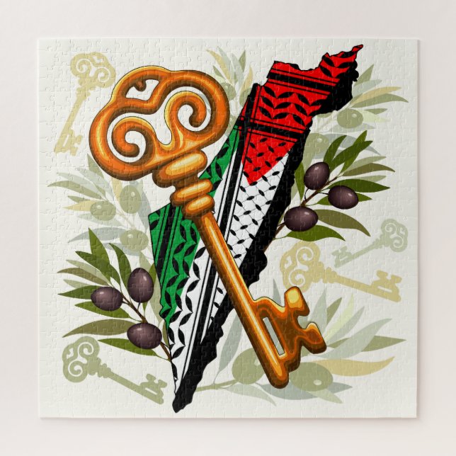 Puzzle Symbole clé palestinien du droit au retour (Vertical)