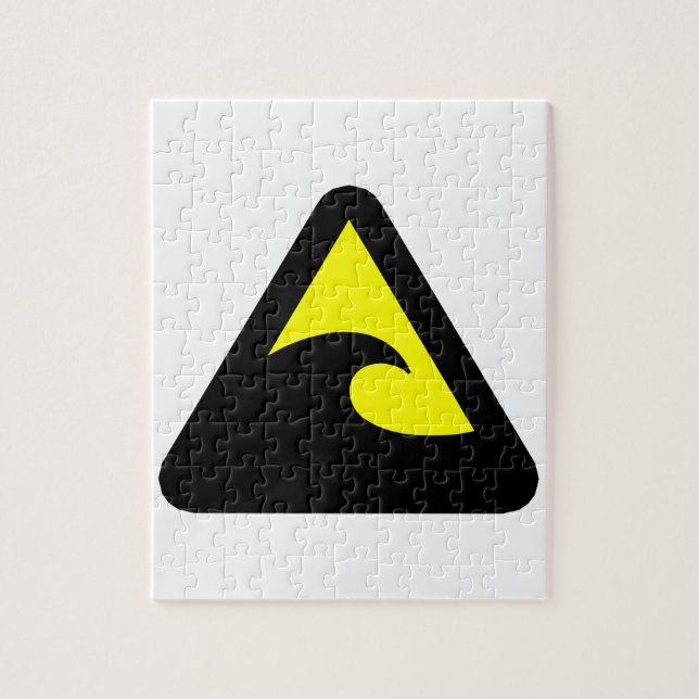 Puzzle Symbole de danger du tsunami (Vertical)