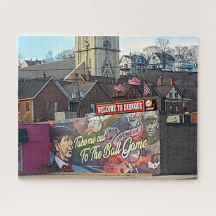 Puzzle Symbole de Dubuque, Iowa avec drapeau américain