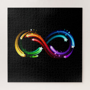 Puzzle Symbole de l'infini des comètes arc-en-ciel
