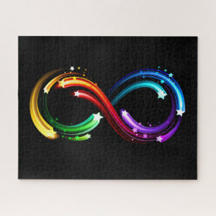 Puzzle Symbole de l'infini des comètes arc-en-ciel