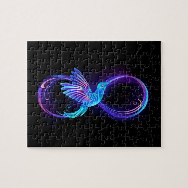 Puzzle Symbole de Neon Infinity par Glowing Hummingbird (Horizontal)