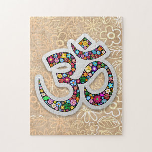 Puzzle SYMBOLE DE Yoga Floral Namaste