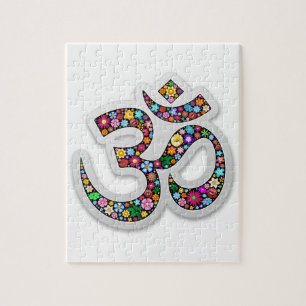 Puzzle SYMBOLE DE Yoga Floral Namaste
