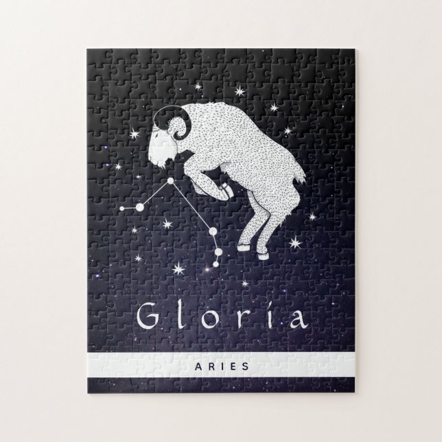 Puzzle Symbole d'horoscope Aries Zodiac Nom cosmique (Vertical)