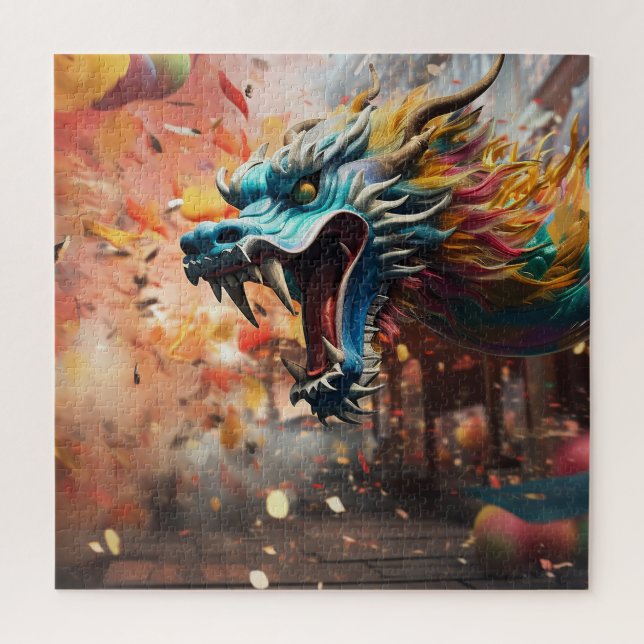 Puzzle symbole dragon chinois 2024 (Vertical)