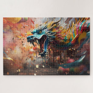 Puzzle symbole dragon chinois 2024