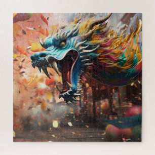 Puzzle symbole dragon chinois 2024