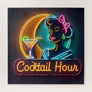 Puzzle SYMBOLE DU NEON DU MILIEU DU SIÈCLE Cocktail Hour