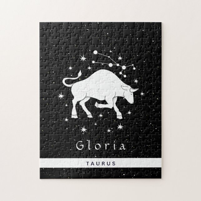 Puzzle Symbole et nom de l'Horoscope de l'étoile Taurus Z (Vertical)