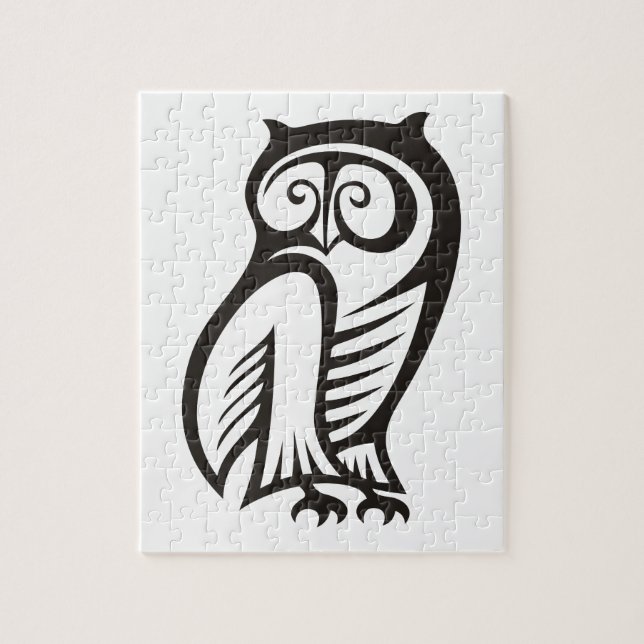 Puzzle Symbole hibou noir (Vertical)