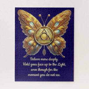 Puzzle Symbole papillon AA Prière de récupération perso
