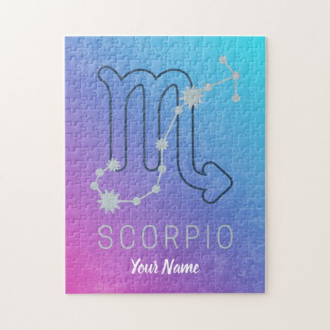 Puzzle Symbole Scorpio Zodiac Star Horoscope Constellatio (Vertical)