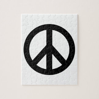 PUZZLE SYMBOLE SYMBOLE DE LA PAIX BLANC NOIR