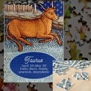 Puzzle Symbole Taurus Zodiac Bull fête d'anniversaire