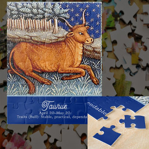 Puzzle Symbole Taurus Zodiac Bull fête d'anniversaire