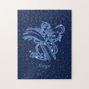 Puzzle Symbole Virgo Constellation et Zodiac avec étoile