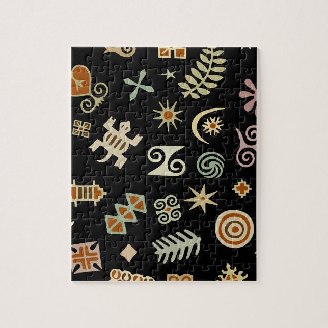Puzzle Symboles Adinkra africains (Vertical)