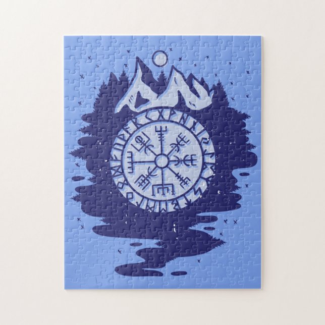 Puzzle Symboles nordiques Viking Compass (Vertical)