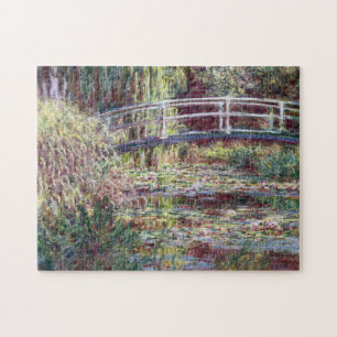 Puzzle Symphonie japonaise sur le pont au Rose Monet
