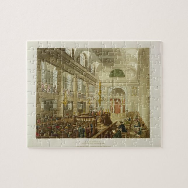 Puzzle Synagogue, ducs Place, Houndsditch, d'Ackerman (Horizontal)