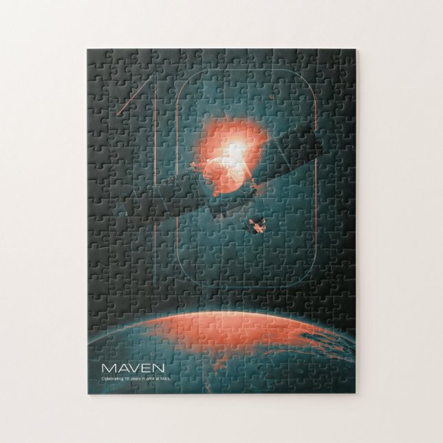 Puzzle Système solaire, 10 ans de Satelite Mars Maven (Vertical)