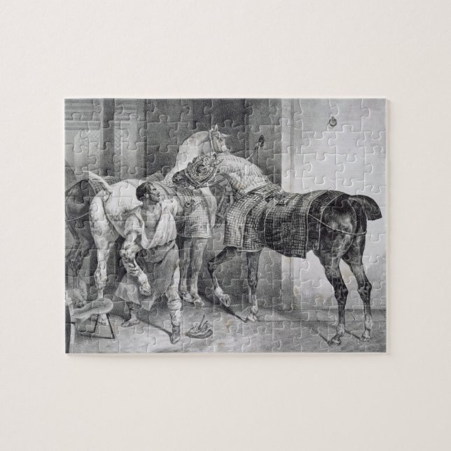 Puzzle T34894 le maréchal-ferrant anglais, 1822 (litho) (Horizontal)