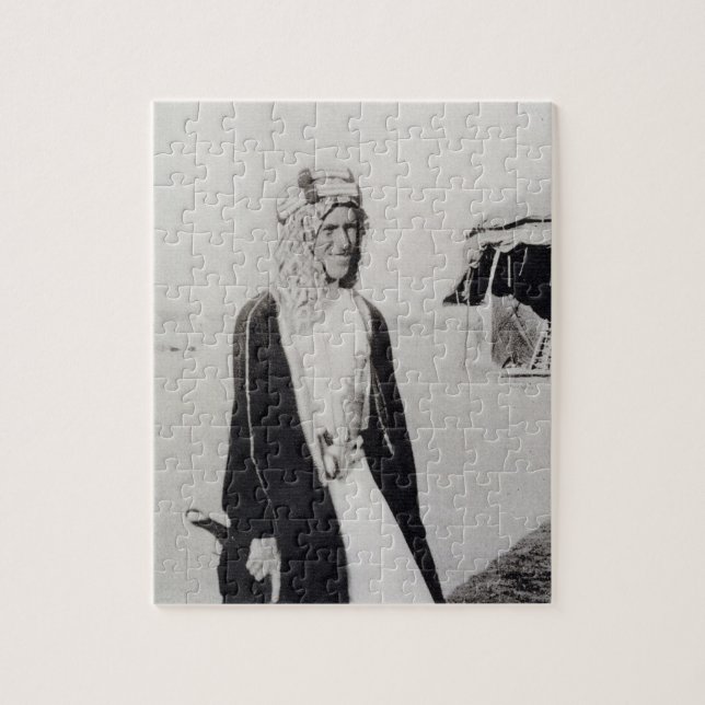 Puzzle T.E. Lawrence dans la robe arabe (photo de b/w) (Vertical)