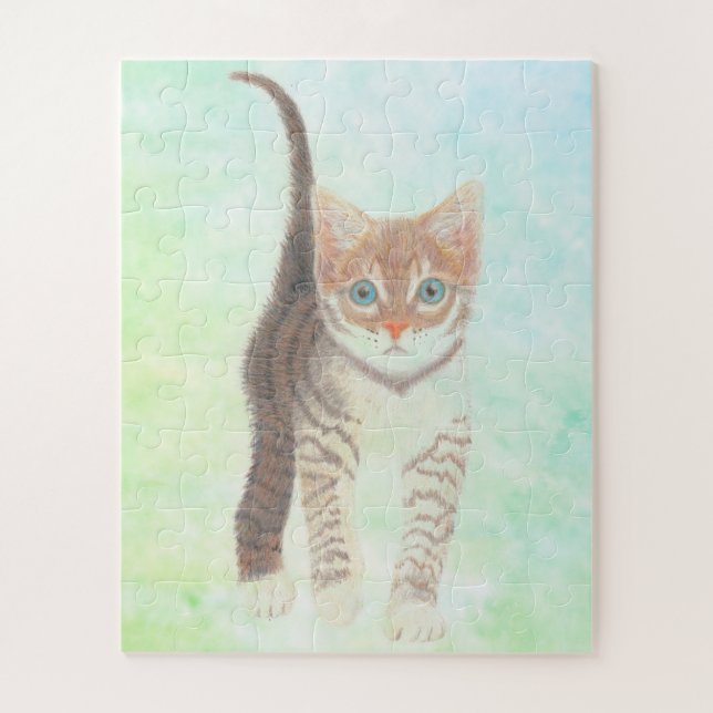 Puzzle Tabby Cat (Vertical)