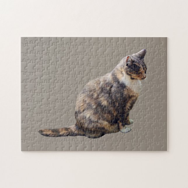 Puzzle Tabby Chat dans les nuances de Brown (Horizontal)