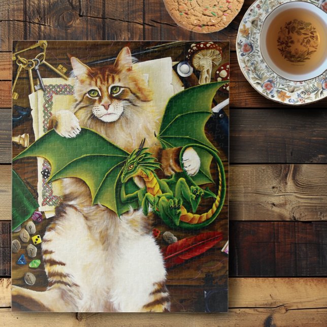 Puzzle Table Top Jeu Dragon Chat (Créateur téléchargé)