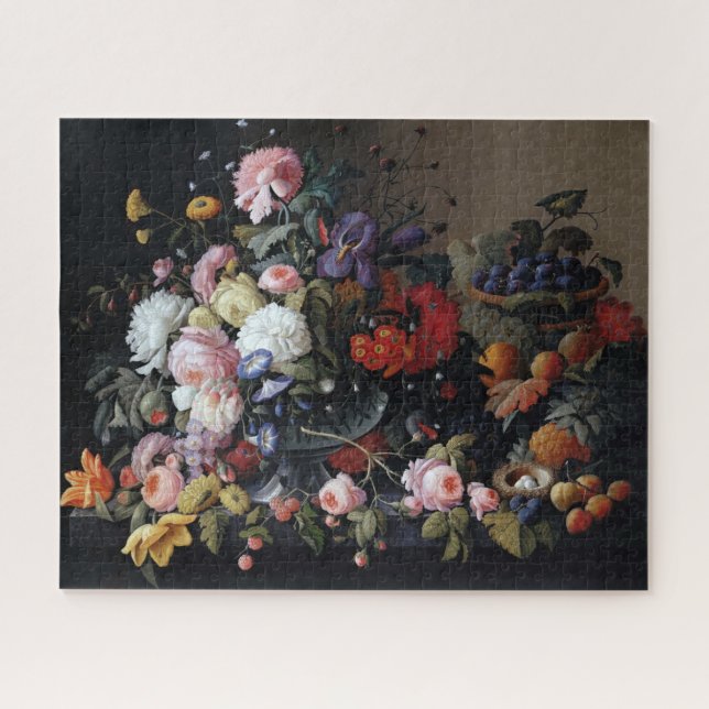 Puzzle Tableau classique Vintage Fleurs Vase Art (Horizontal)